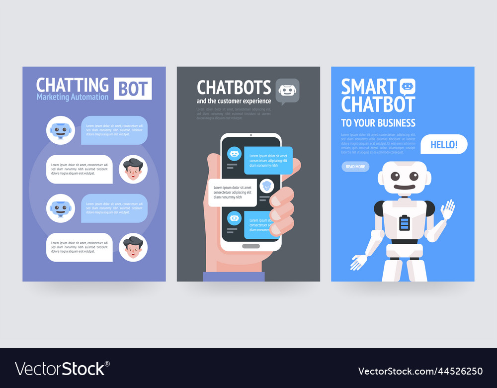 Chatting bot marketing automation vector image Chatting bot marketing automation