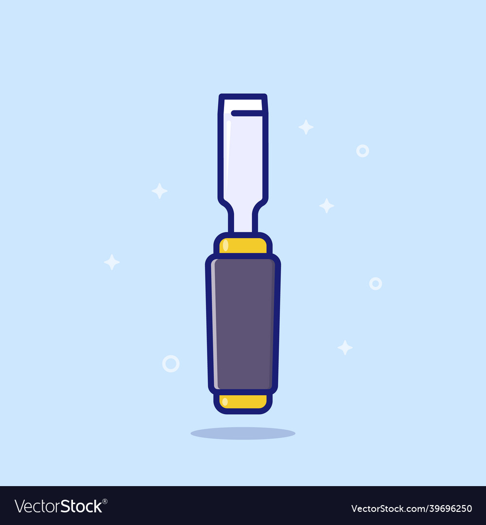 Chisel icon art with outline