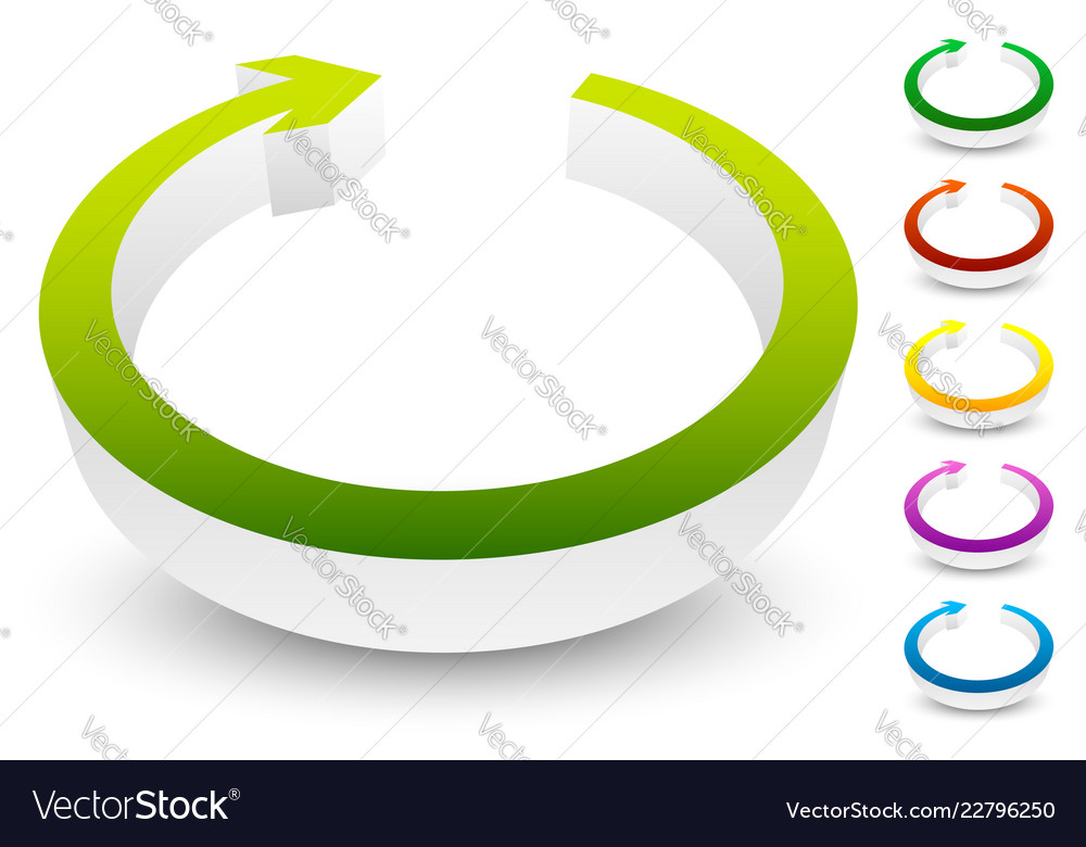 Circular loop refresh cycle clockwise right vector image Circular loop refresh cycle clockwise right