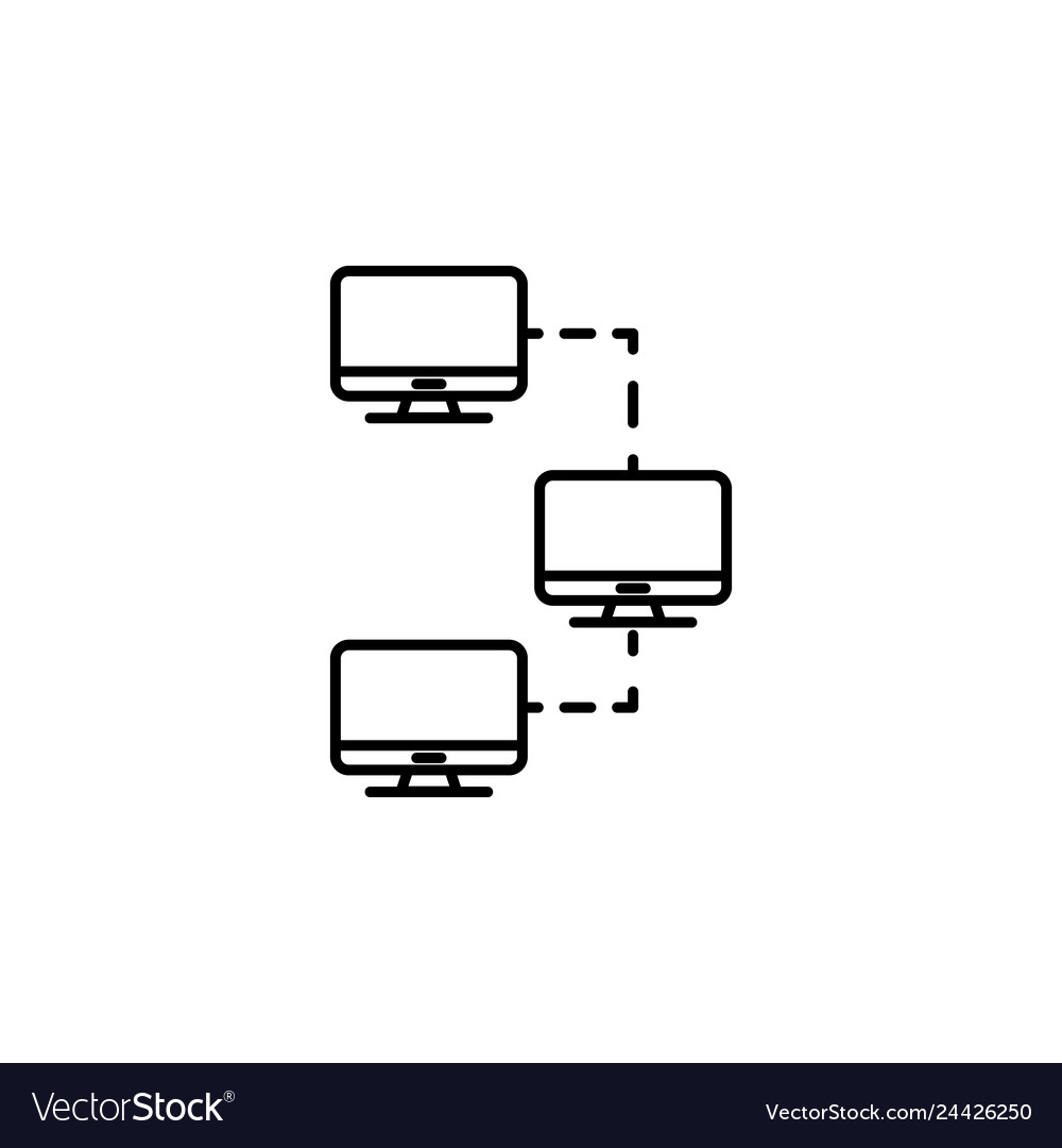 Computer connections icon emblem isolated