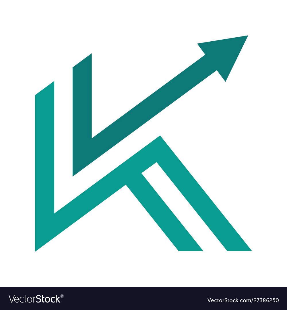 Creative letter kf or kf marketing logo icon Vector Image