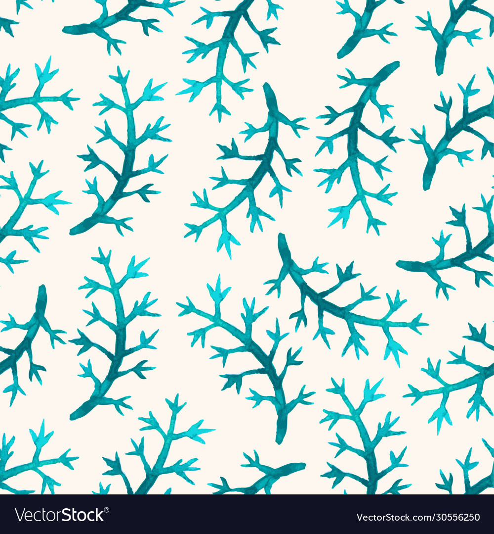 Cute watercolor green sprigs vector image Cute watercolor green sprigs