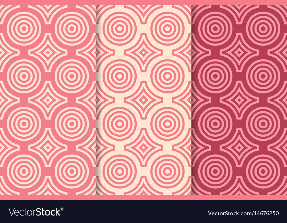 Geometric round shape seamless pattern