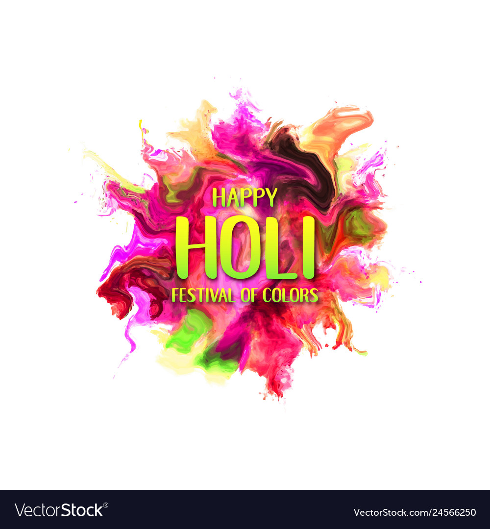 Happy holi festival of colors banner with colorful