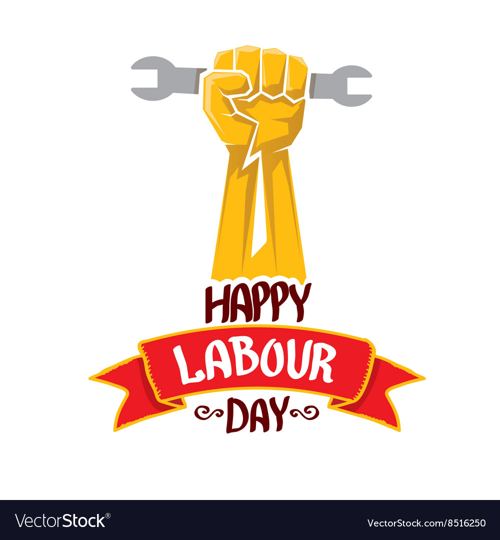 Happy labour day poster Royalty Free Vector Image