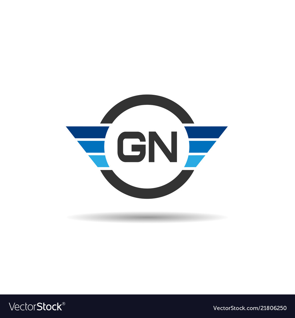 Initial letter gn logo template design