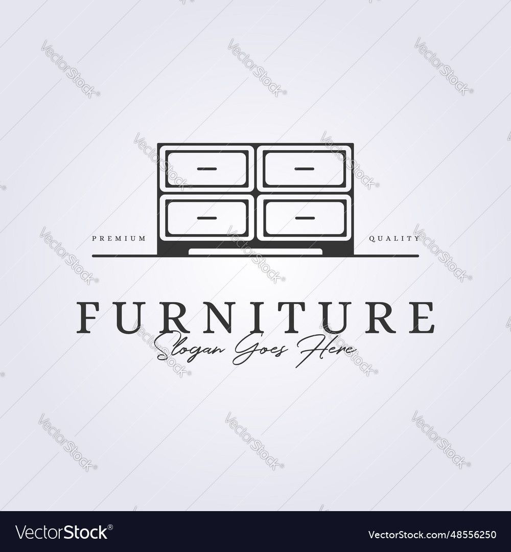 Interior furniture room logo symbol icon sign Vector Image