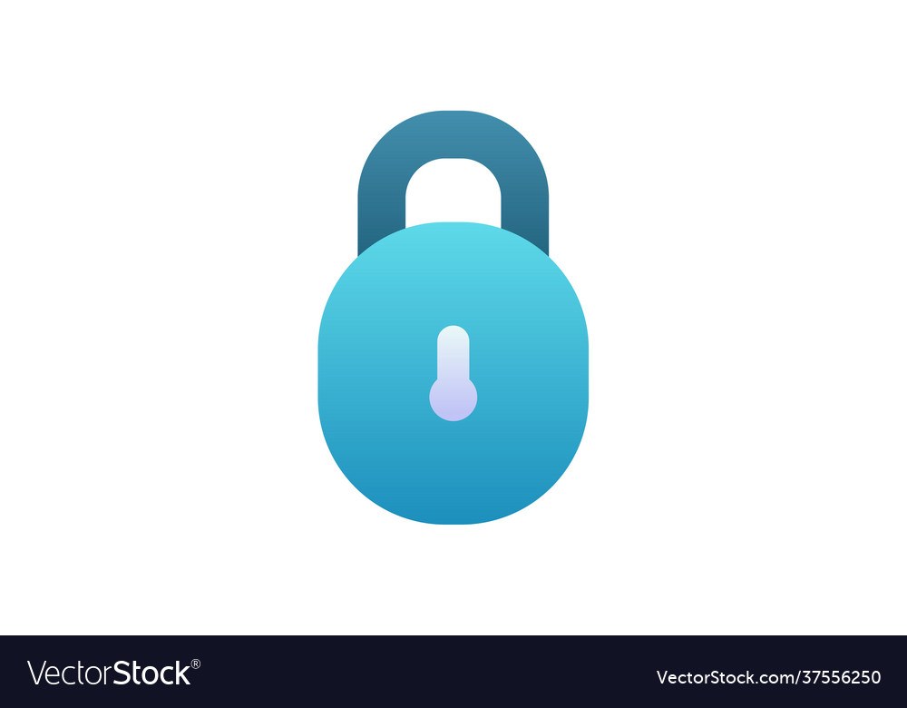 Lock security padlock single isolated icon