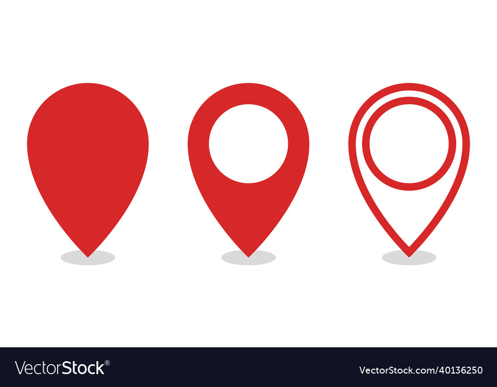 Marker icons pointer location or navigation vector image Marker icons pointer location or navigation