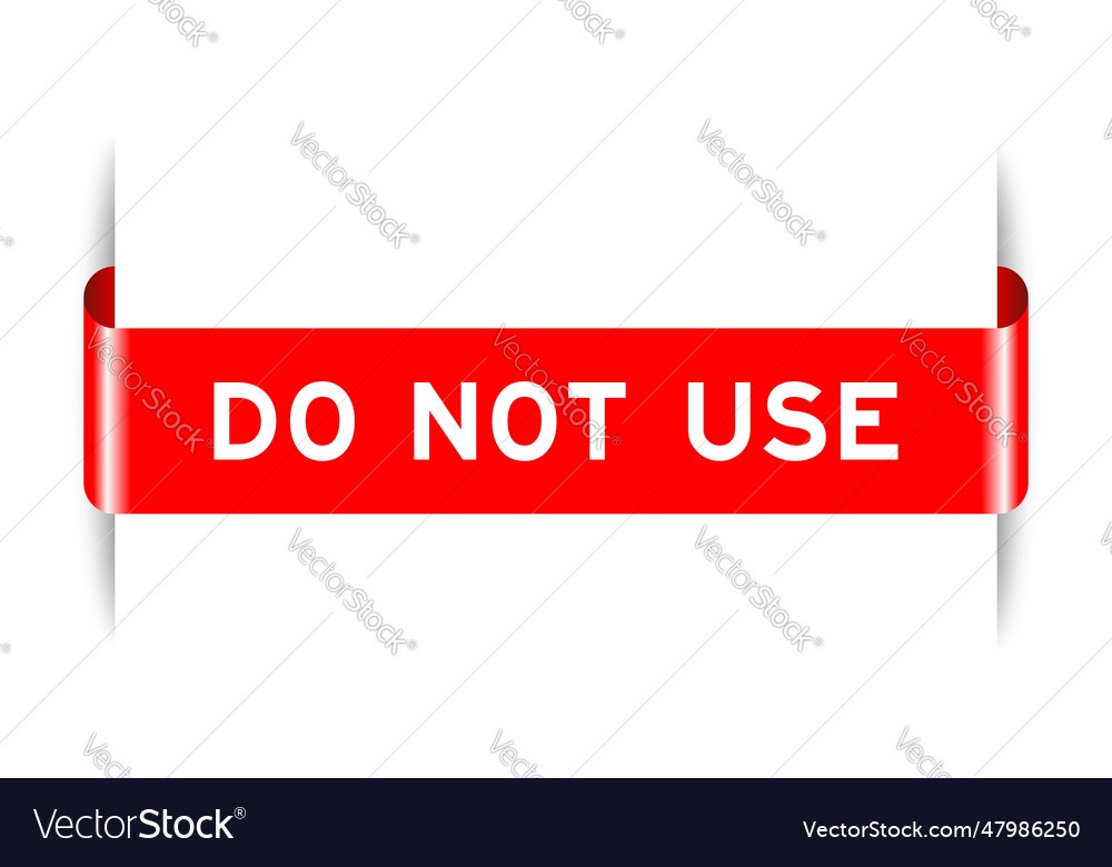 Red color inserted label banner with word do Vector Image Red color inserted label banner with word do