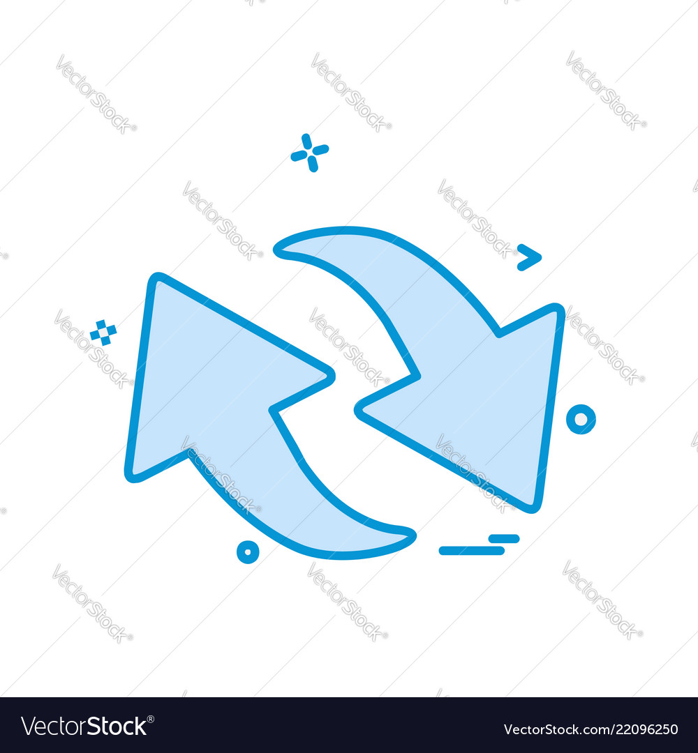 Refresh icon design vector image Refresh icon design