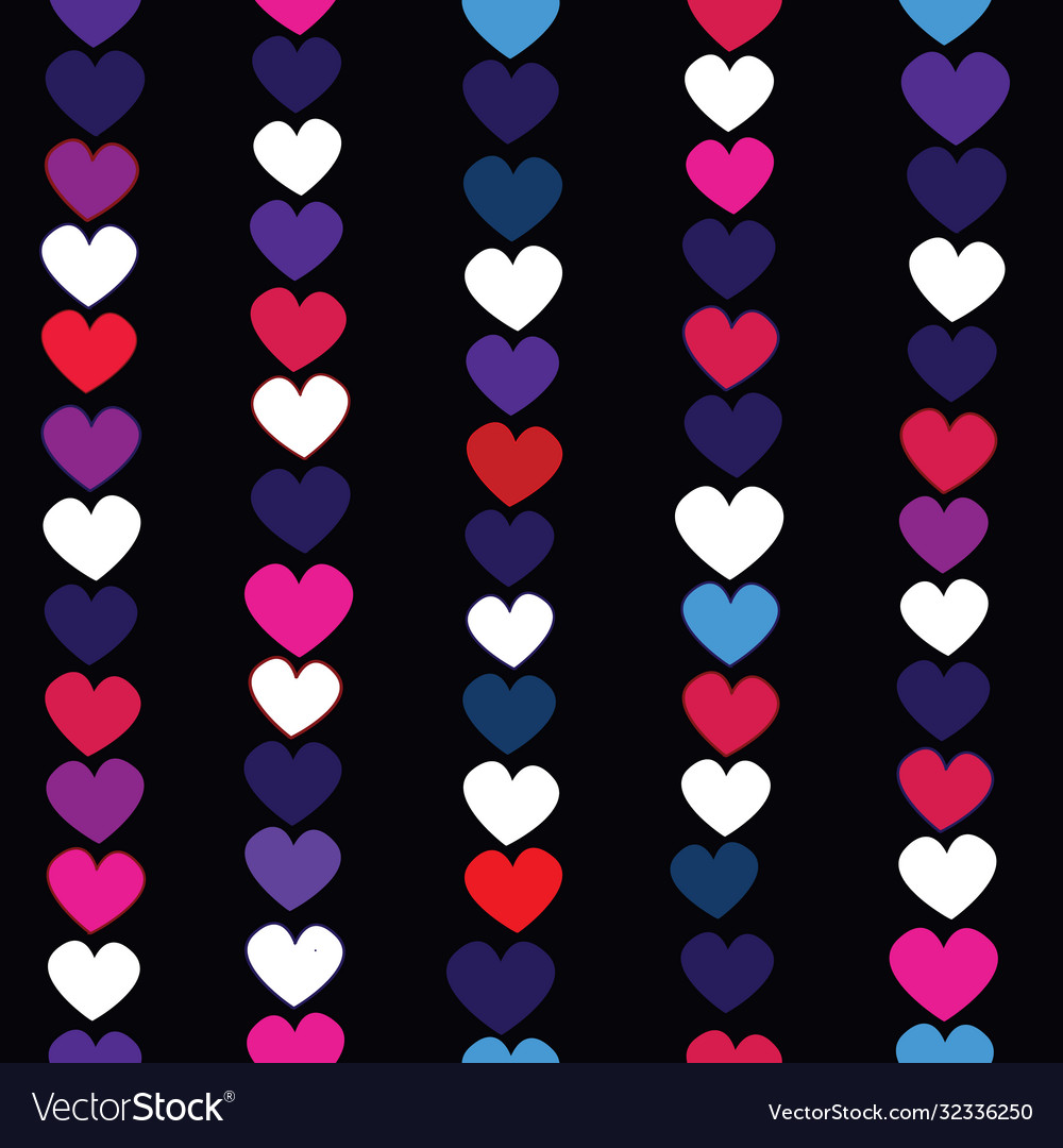 Repeating seamless pattern colorful hearts