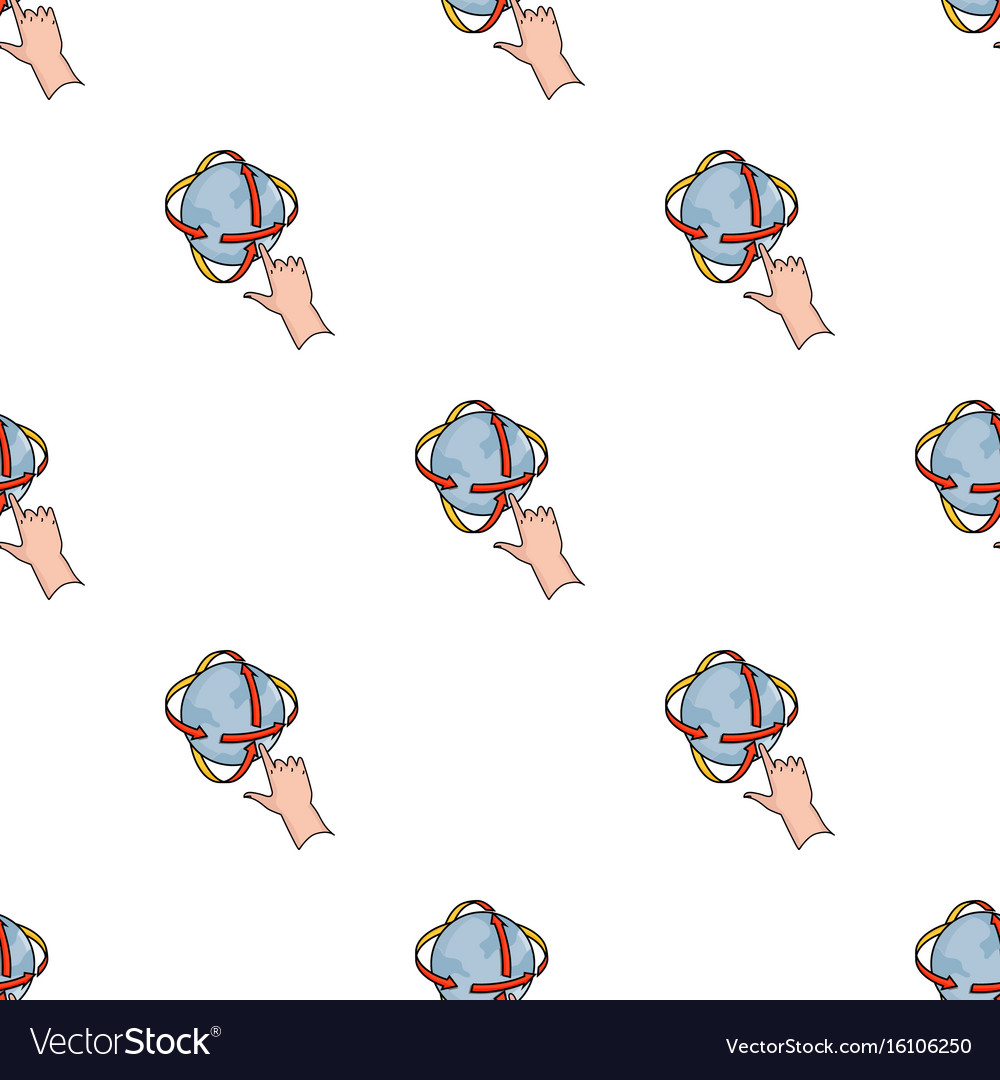 Rotation of globe in virtual reality icon