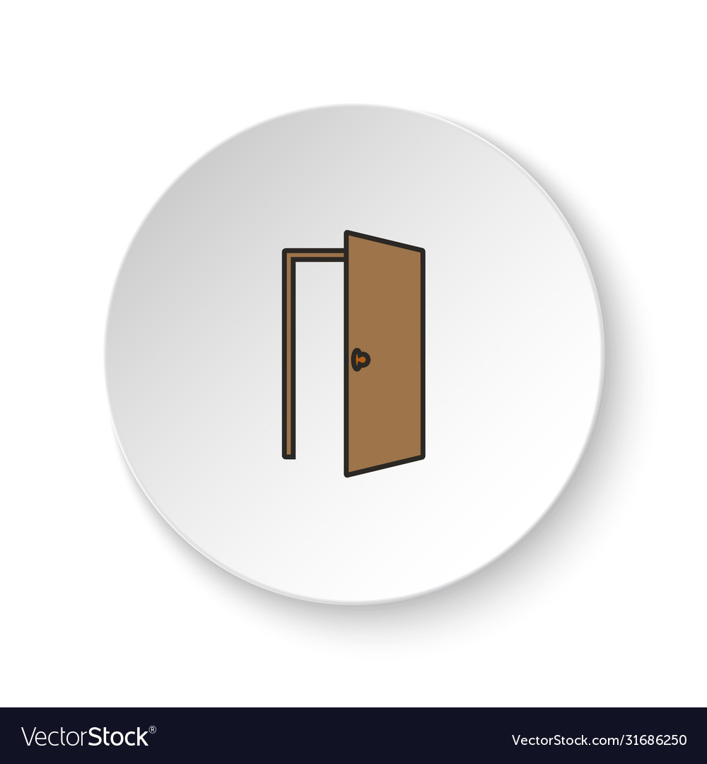 Round button for web icon door open