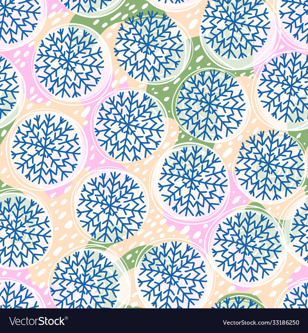 Snowflake seamless pattern