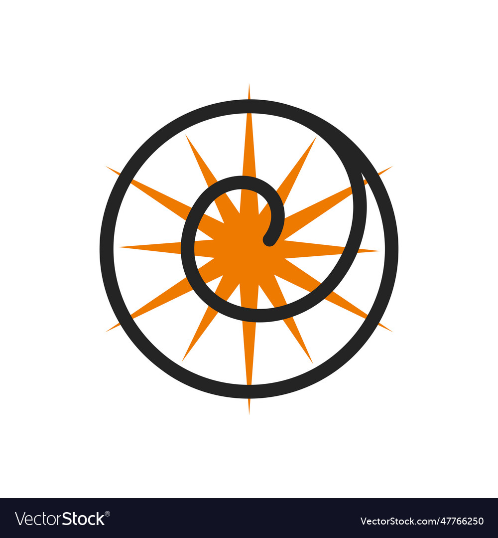 Sun logo template icon brand identity isolated