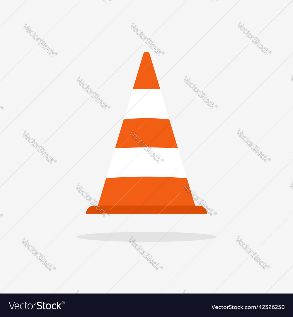 Traffic cone construction icon Royalty Free Vector Image