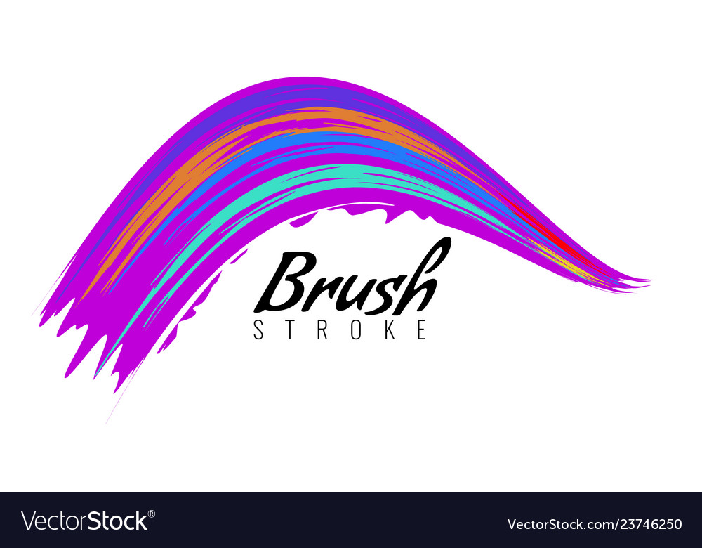 Watercolor brush stroke or acrylic paint smear