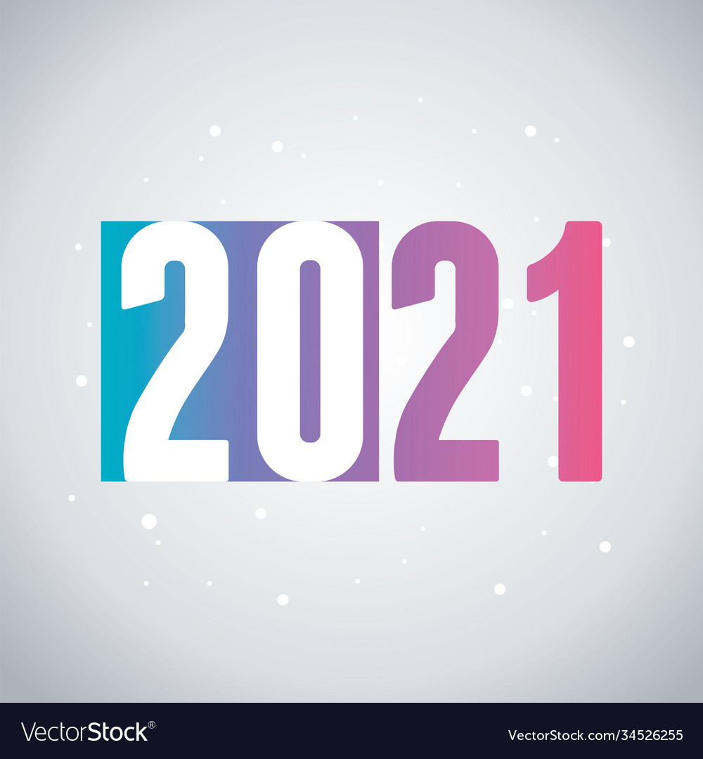2021 number gray polka dots background