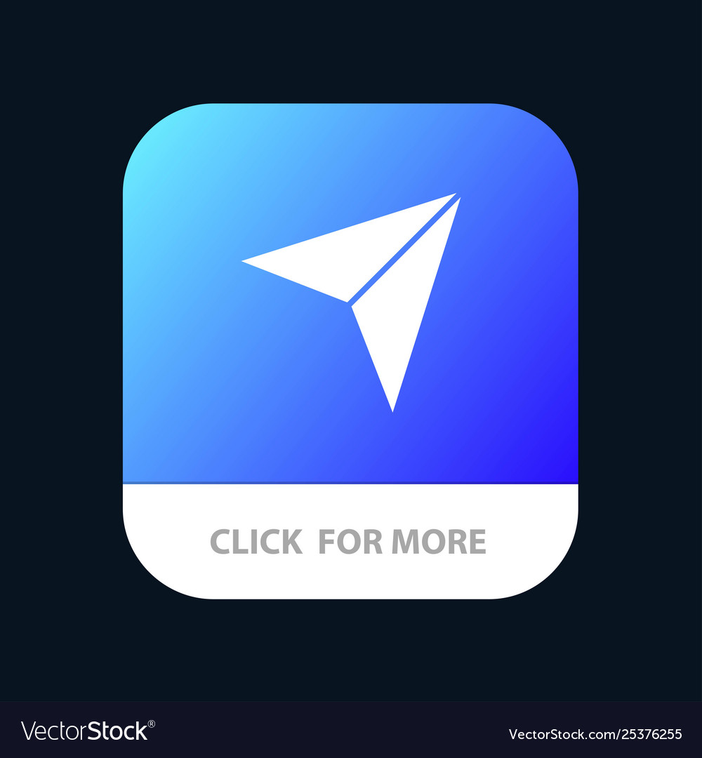 Arrow pointer up next mobile app button android vector image Arrow pointer up next mobile app button android