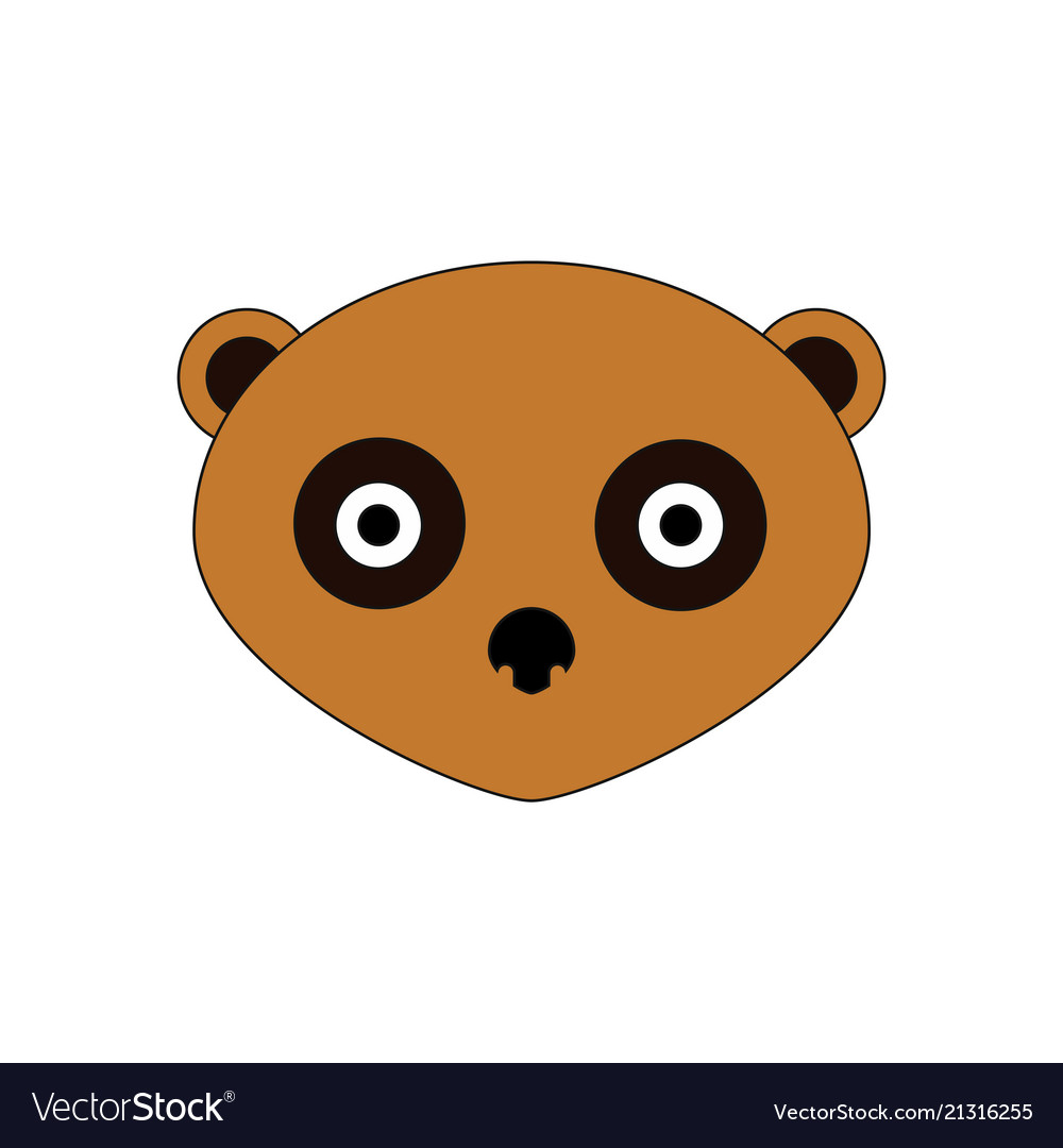 Cute panda face icon