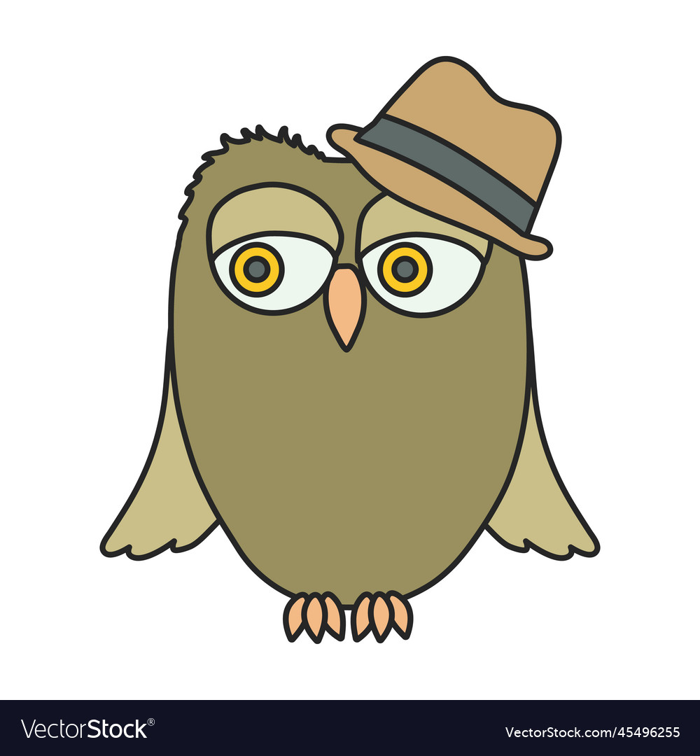 Owl iconcolor logo isoliert auf weiß
