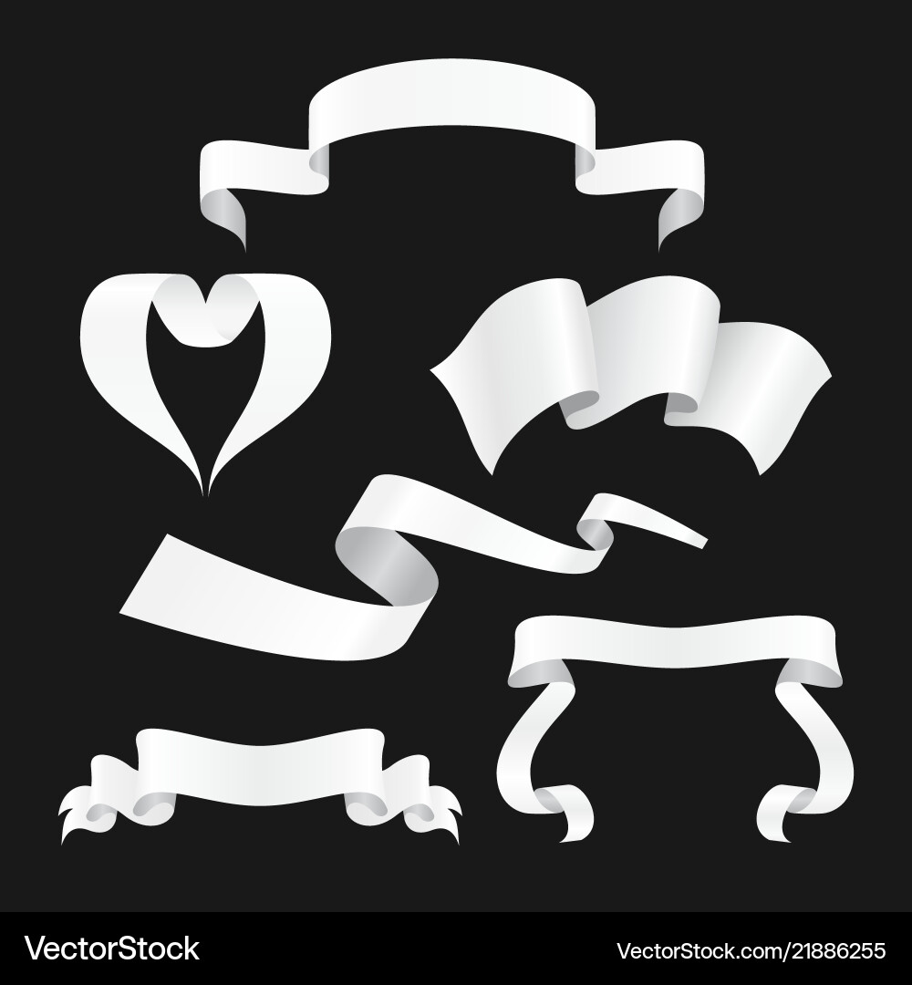 Ribbon Banner Shapes Label Collection Royalty Free Vector