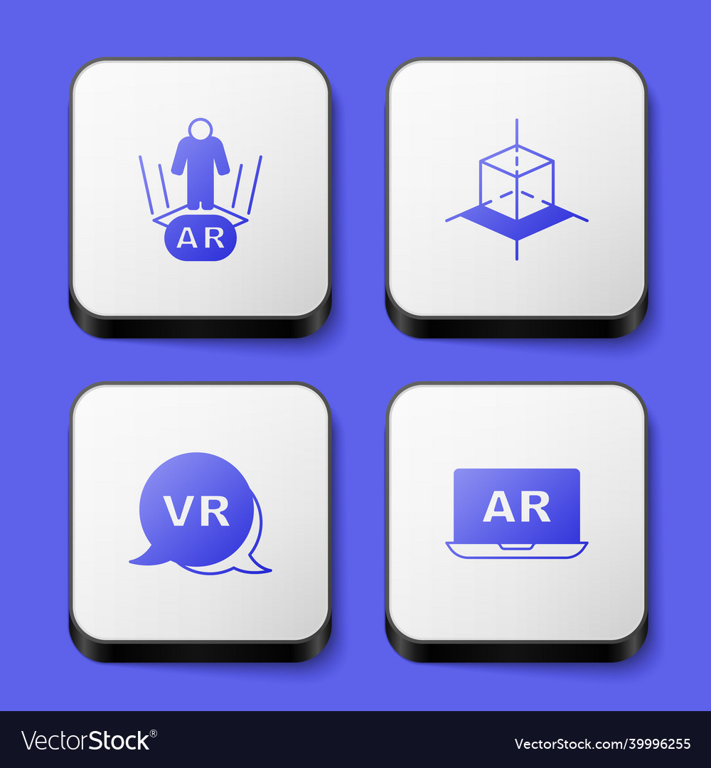 Set augmented reality ar 3d modeling virtual Vector Image Set augmented reality ar 3d modeling virtual