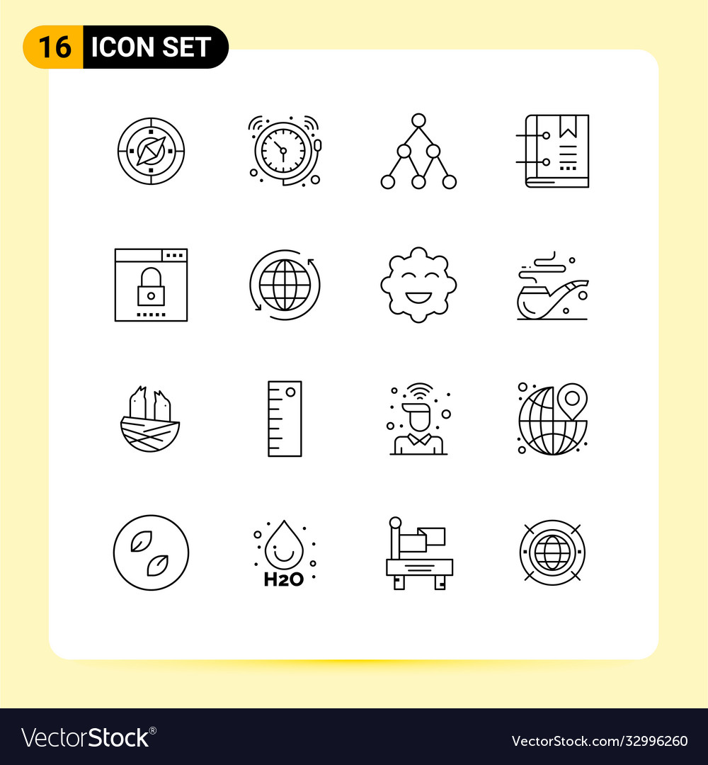 16 universal outlines set for web and mobile