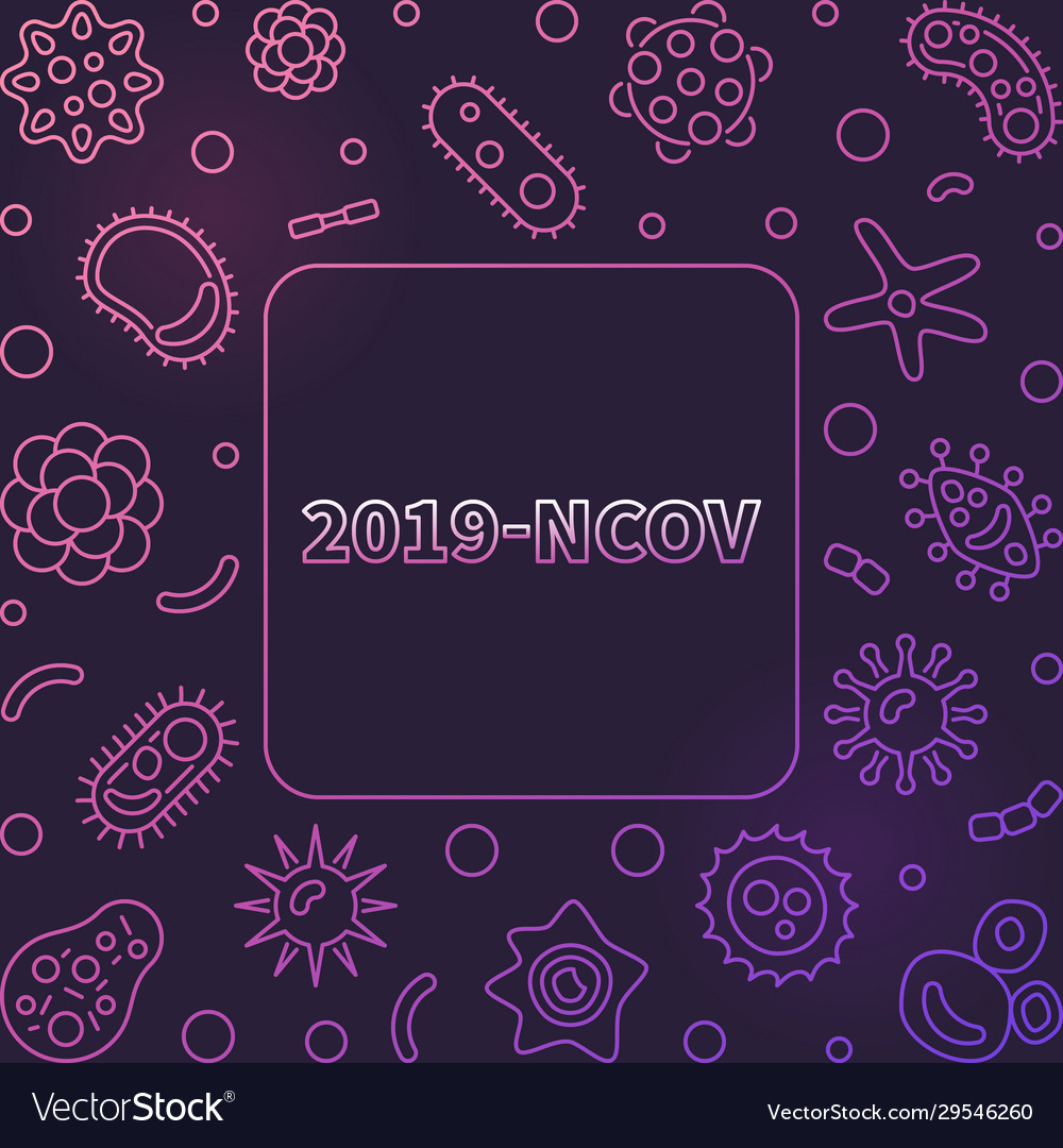 2019-ncov concept outline colored frame