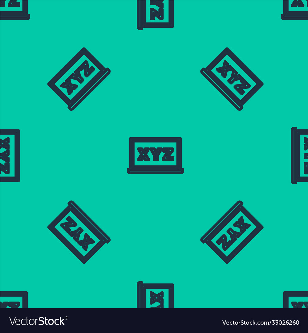 Blue line xyz coordinate system on chalkboard icon vector image Blue line xyz coordinate system on chalkboard icon