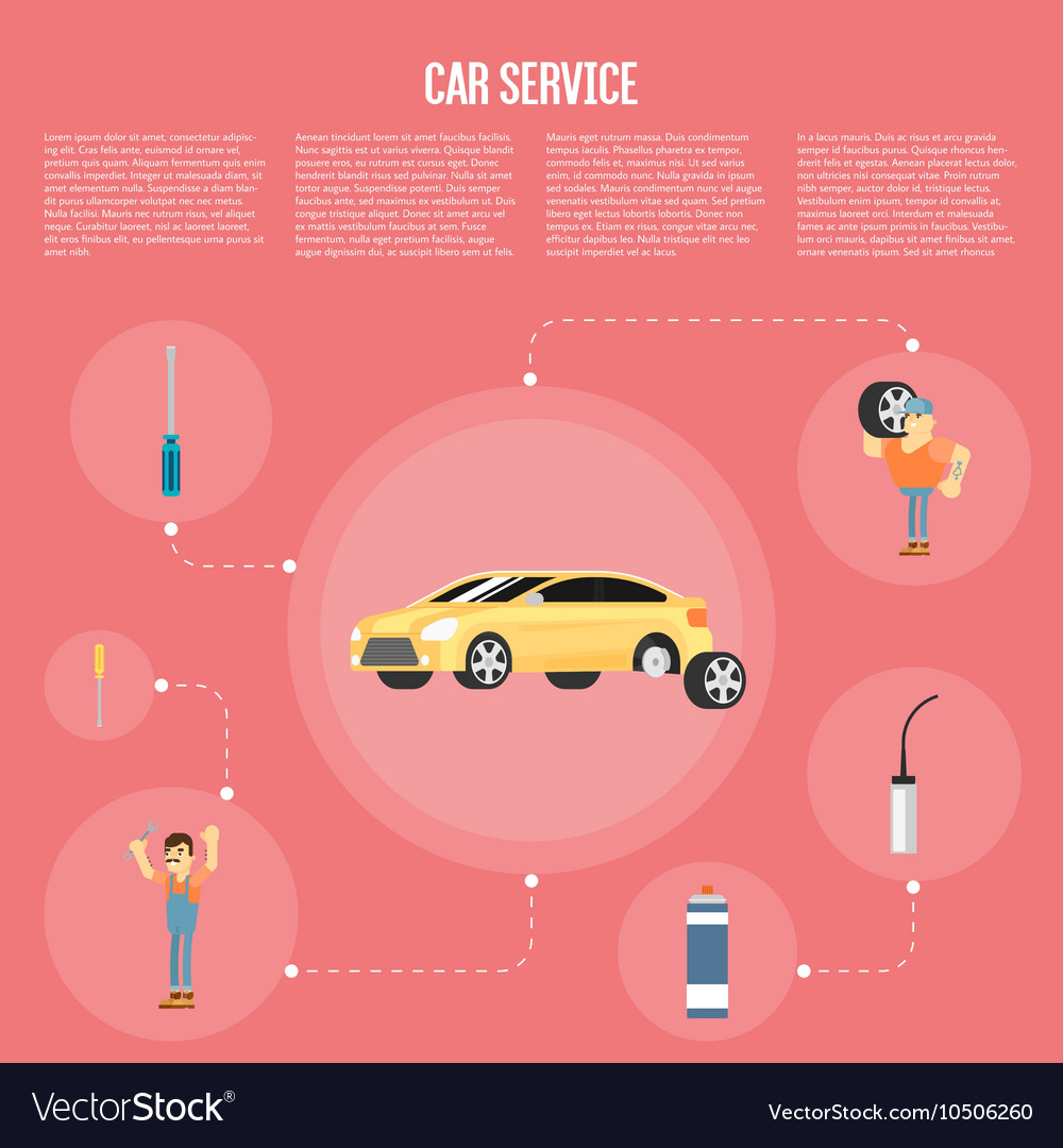 Car shop infographics