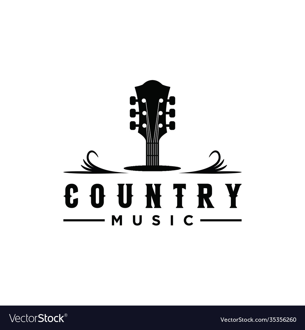 Premium Vector  Classic rock country guitar music vintage retro