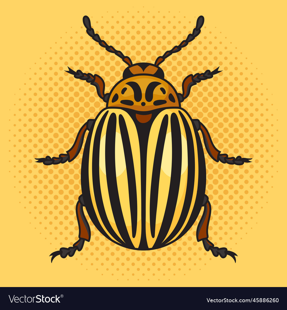 Colorado beetle pinup pop art