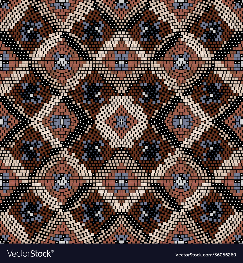 Digital pixel squares seamless pattern colorful vector image Digital pixel squares seamless pattern colorful