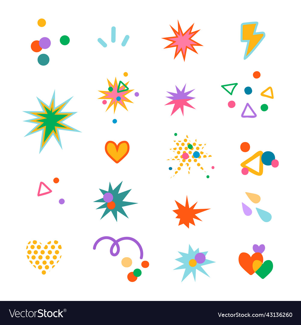 Doodle abstract design elements