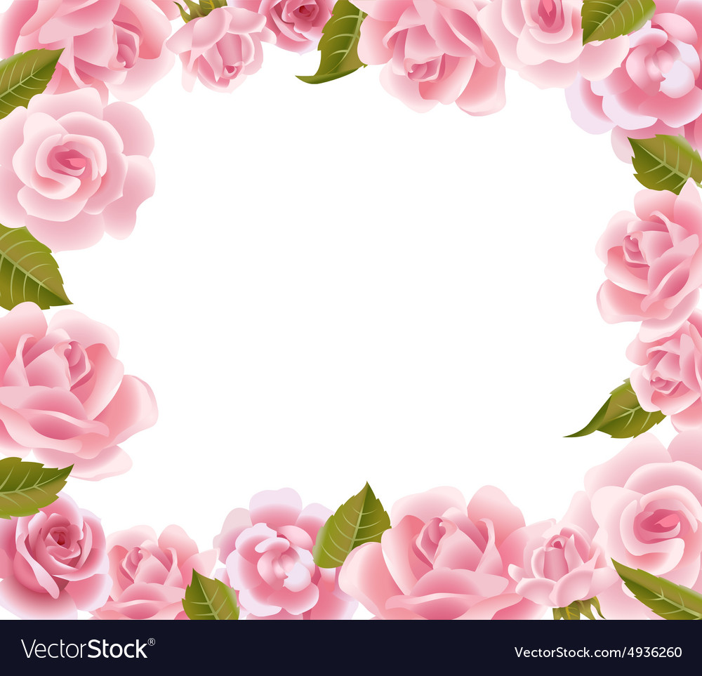 Rose frame Royalty Free Vector Image - VectorStock