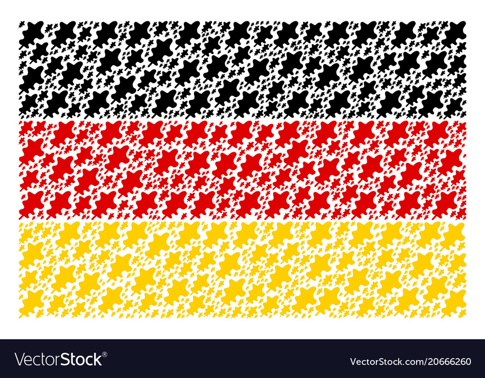 Germany flag collage of oak leaf items