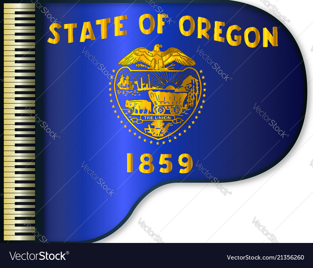 Grand piano oregon flag