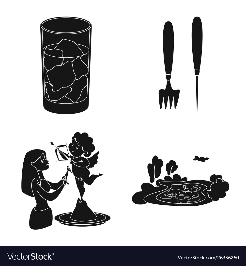Isolated object cold and transparent logo set vector image Isolated object cold and transparent logo set