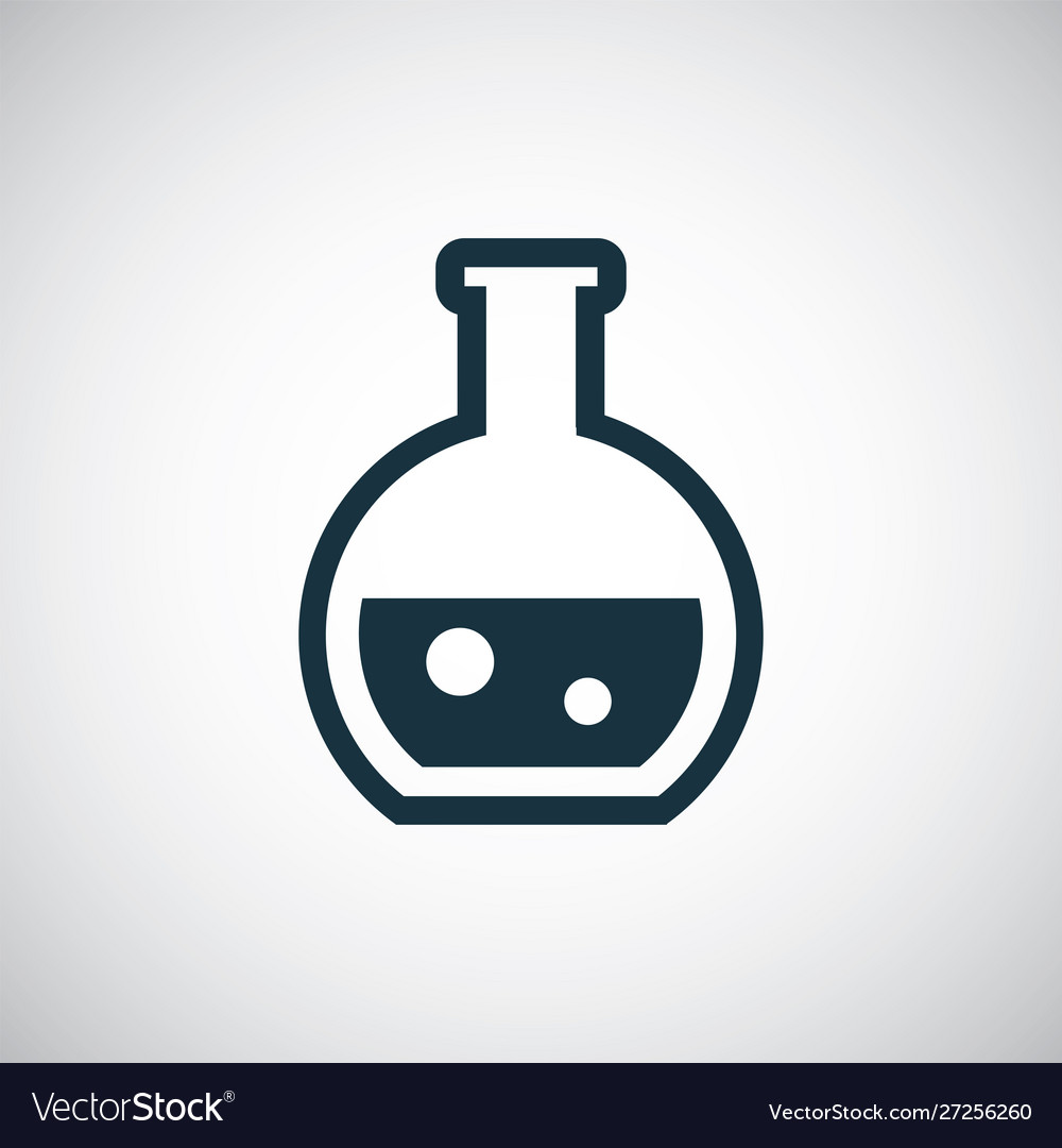 Laboratory bulb icon for web and ui on white