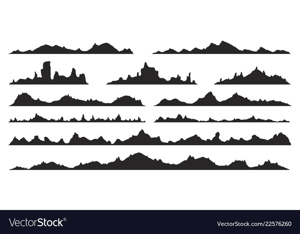 Mountains silhouettes Royalty Free Vector Image