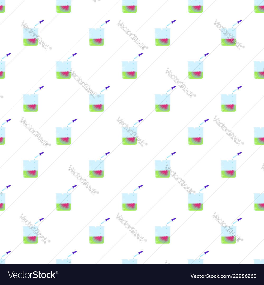 Pipette beaker pattern seamless Royalty Free Vector Image