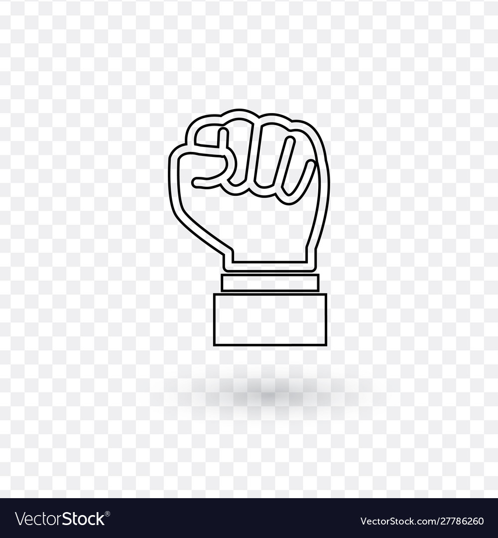 Raised fist - symbol victory strength power