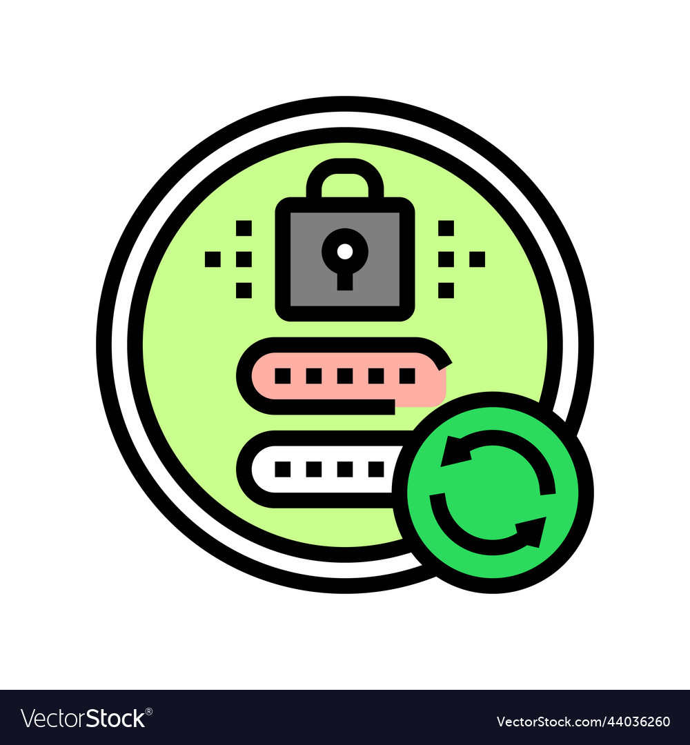 Reset password color icon vector image Reset password color icon