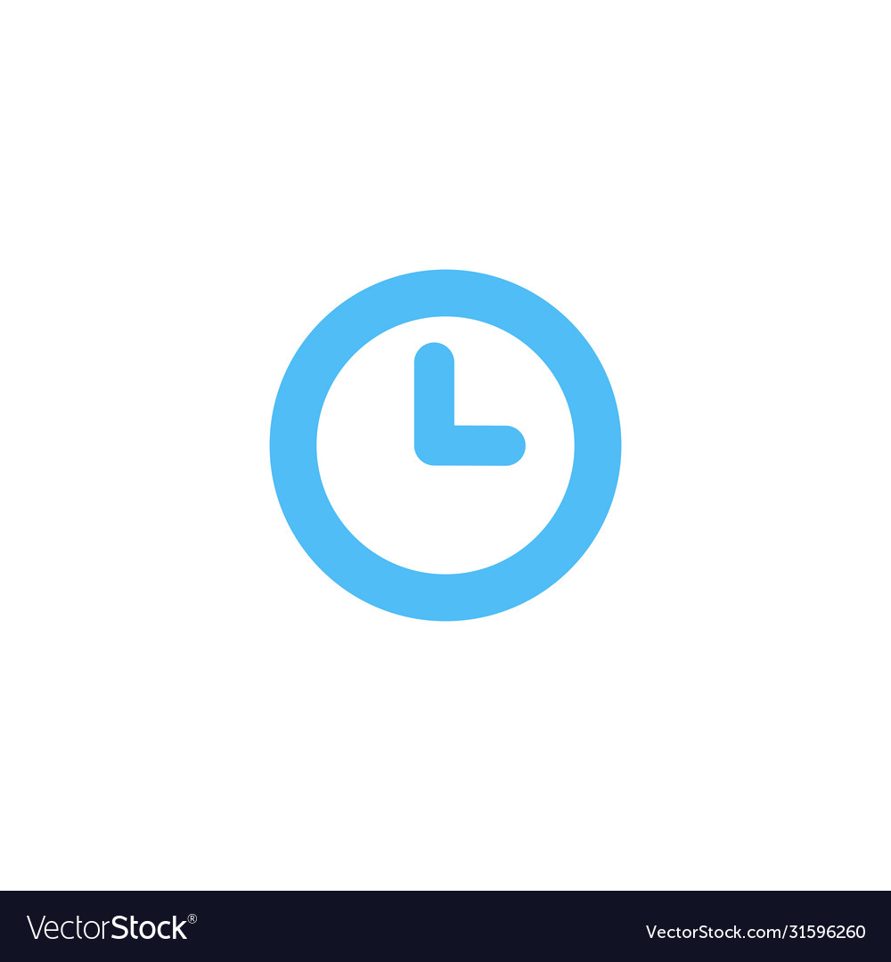 Simple clock icon isolated can be used for web vector image Simple clock icon isolated can be used for web