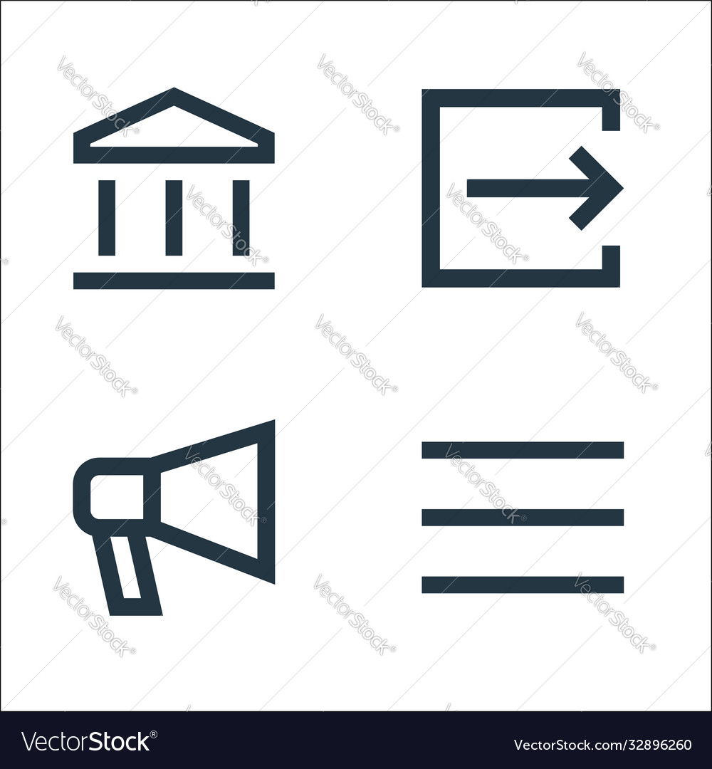 User interface line icons linear set quality vector image User interface line icons linear set quality