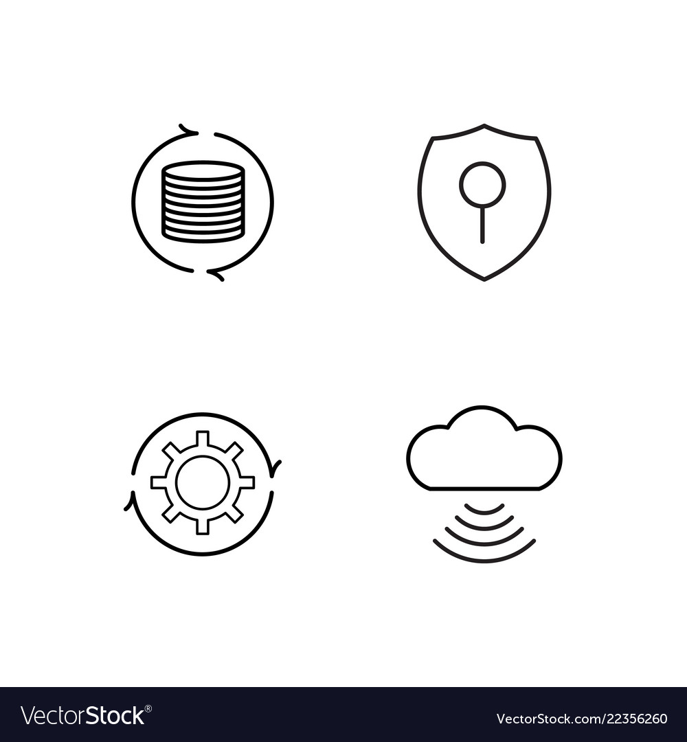 Web simple outlined icons set