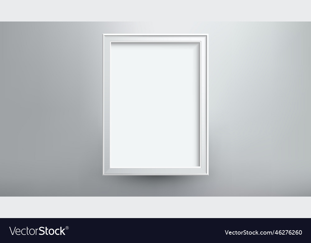 White blank frame realistic vertical frame blank Vector Image