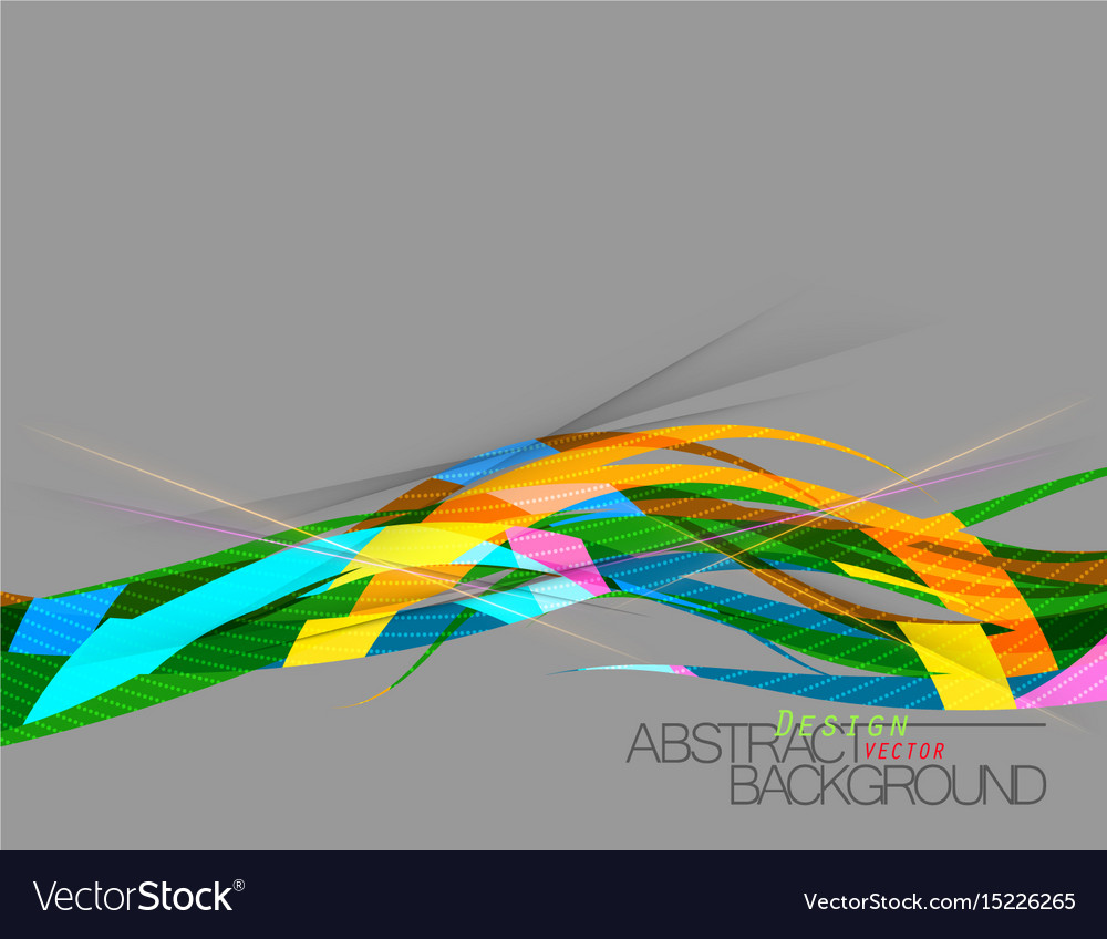 Abstract multicolored curve scene